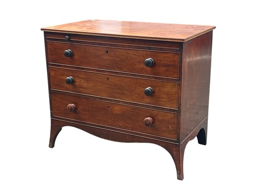 Lot 567 - A late George III mahogany chest of drawers...