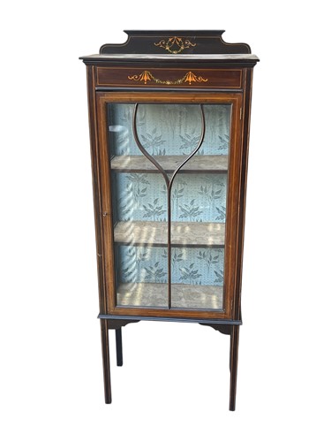 Lot 537 - An Edwardian painted display cabinet with...