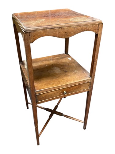 Lot 612 - A 19th century oak side table with single...