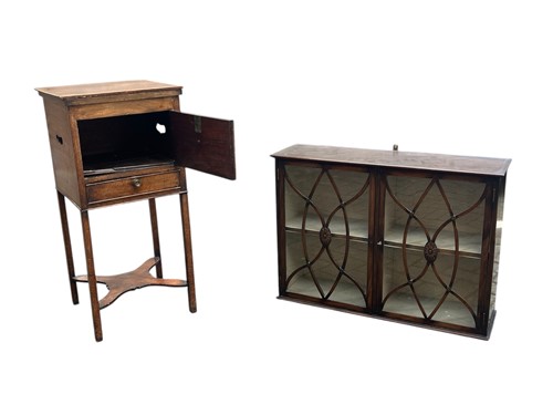 Lot 532 - An Edwardian mahogany two door wall hanging...