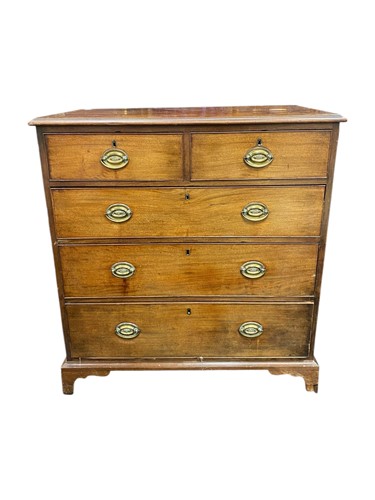 Lot 580 - A mahogany chest of drawers, 19th century,...