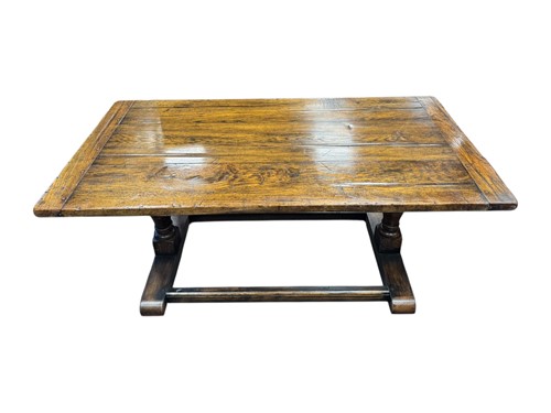 Lot 609 - A 17th century style oak farmhouse dining...