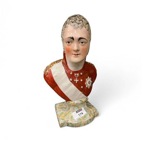 Lot 174 - A Staffordshire pearlware figure of Tzar...