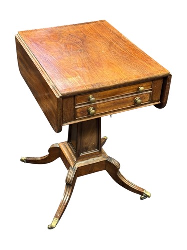 Lot 523 - A Regency mahogany and rosewood banded...