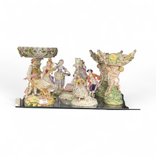 Lot 103 - An early 20th century Sitzendorf German...