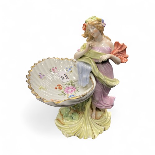 Lot 106 - A German Plaue Thuringia porcelain figure of...