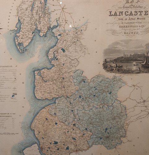 Lot 396 - A hand coloured map of 'Map of the County...