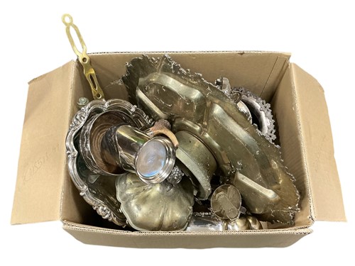 Lot 291 - An electroplated tankard with stag antler...