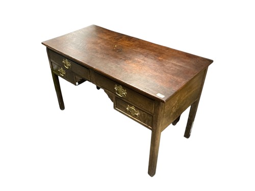 Lot 666 - An oak side table, 18th century elements,...