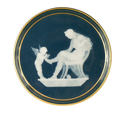 Lot A Minton pate-sur-pate plaque, 19th century