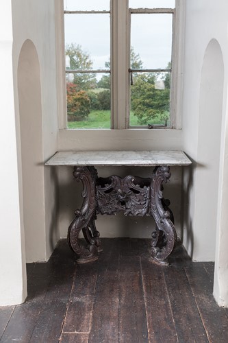 Lot A Continental carved wood side table, probably Dutch, early 18th century