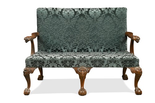 Lot A George II carved mahogany suite in the manner of William Hallett