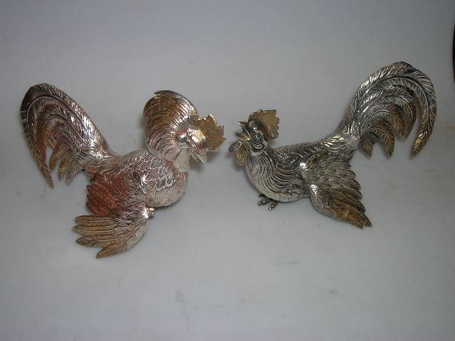 Lot 125 - A pair of continental silver coloured metal
