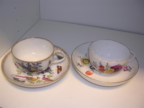 Lot 95 - A dot period and a Marcolini Meissen cup and saucer