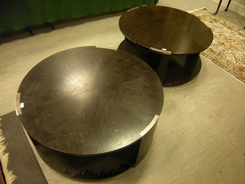 Lot 529 - A pair of Art Deco style faux rosewood coffee tables