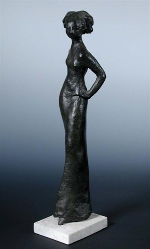 Lot 520 - Sydney Harpley, RA., 1927-1992, A bronze of a standing female