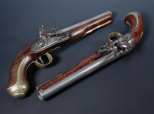 Lot 752 - A matched pair of flintlock pistols by Ketland & Co., London