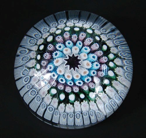 Lot 504 - An old English concentric millefiori paperweight with 1848 date cane