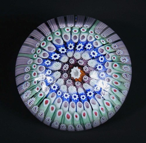 Lot 505 - An old English concentric millefiori paperweight
