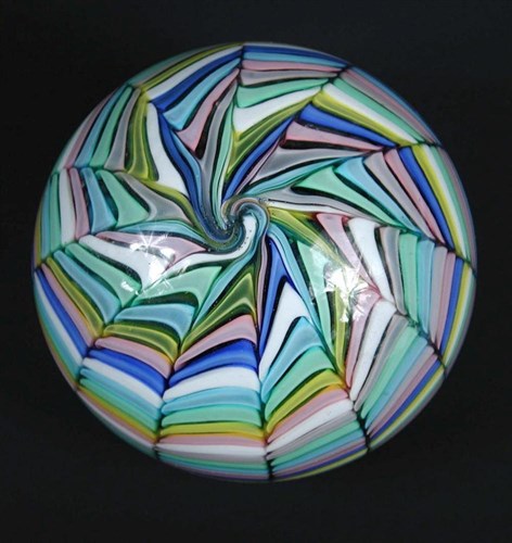 Lot 512 - A good Murano swirl crown paperweight