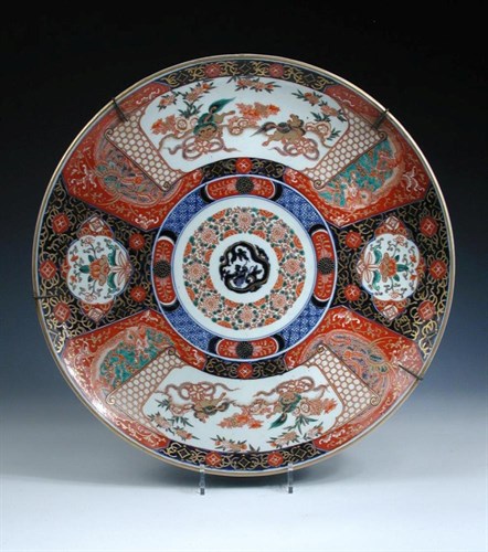 Lot 145 - Two late 19th century Japanese Imari chargers