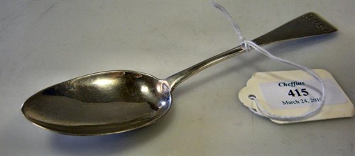 Lot 415 - A small Scottish provincial Old English pattern dessert spoon