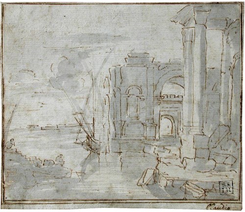 Lot 559 - Follower of Claude Lorrain (French, 1600-1682)