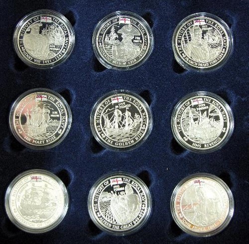 Lot 315 - 'History of the Royal Navy' 2004-2005 commemorative coin set