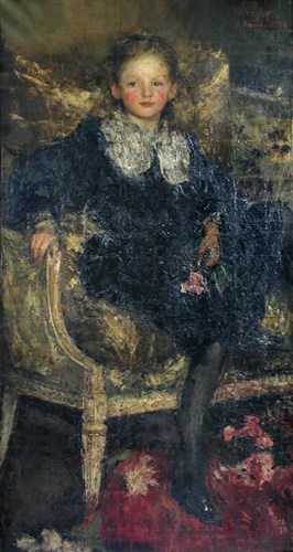 Lot 678 - Antonio Mancini (Italian, 1852-1930)