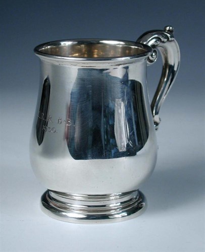 Lot 419 - A modern silver pint beer mug