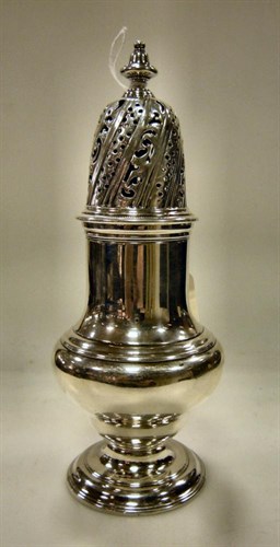 Lot 373 - A George II sugar caster