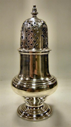 Lot 389 - A George II silver caster