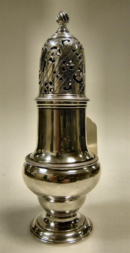 Lot 460 - A George II silver caster