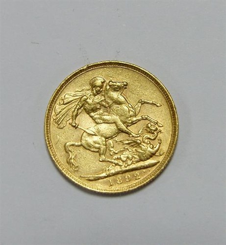 Lot 319 - A Victorian gold sovereign, 1892