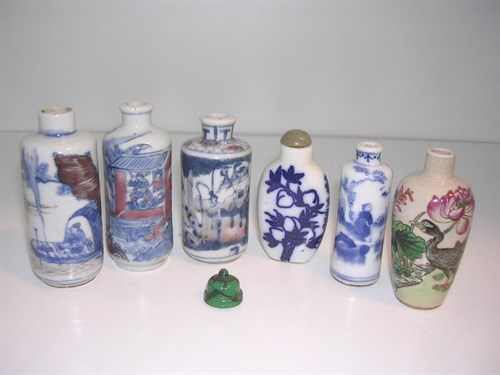Lot 160 - Six Chinese miniature bottles