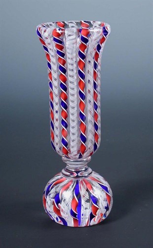 Lot 515 - A limited edition Saint Louis crown paperweight spill vase