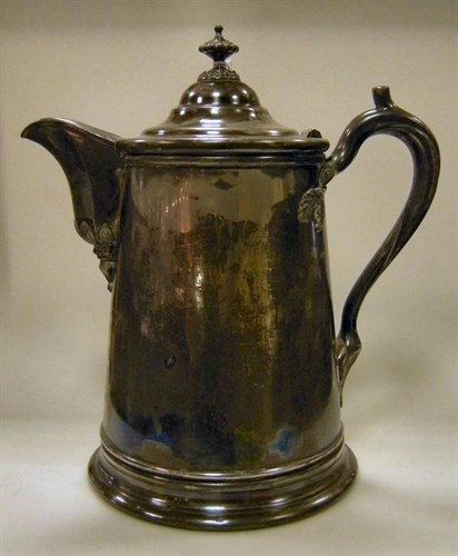 Lot 340 - A large Victorian Britannia metal lemonade jug