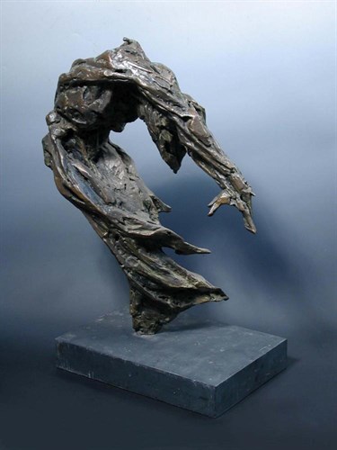 Lot 523 - Samantha Keil, British, 20th Century, A stylised bronze figure of a dancer