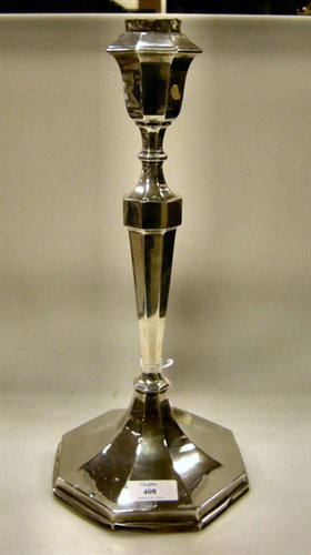 Lot 408 - A silver tablelamp standard