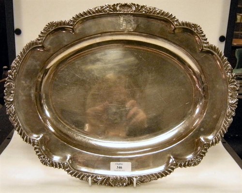 Lot 346 - An Old Sheffield plate meat dish