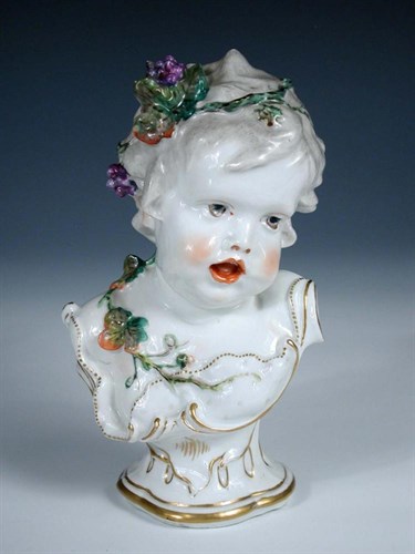 Lot 122 - A 19th century Samson 'Meissen' bust of a child
