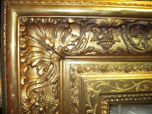Lot 737 - A 19th Century heavy gilded Continental frame...