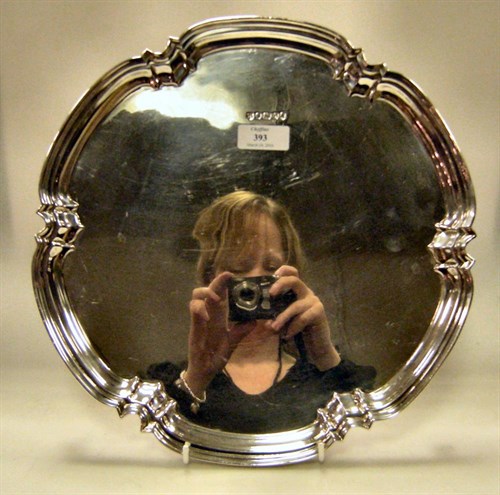 Lot 393 - A silver salver