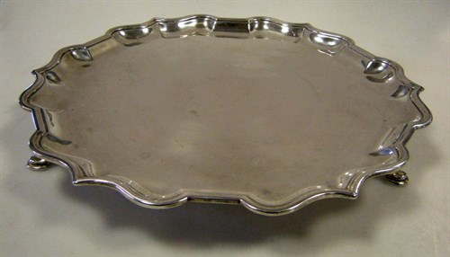 Lot 409 - An Edwardian silver salver by Charles Stewart...