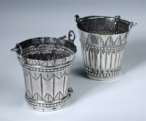 Lot 354 - Two Continental silver pails