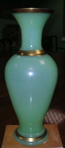 Lot 199 - A 19th century French green glass vase