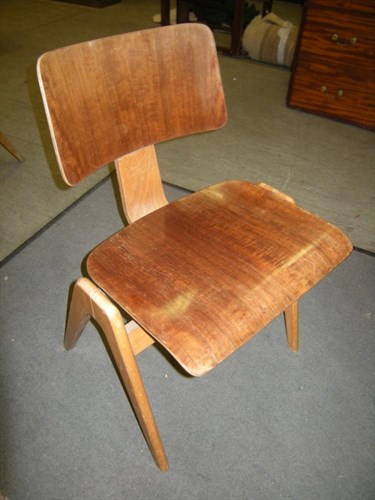 Lot 536 - Robin Day for Hille International & Co., A set of four 'Hillestak' plywood stacking dining chairs