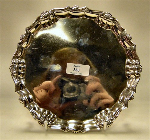 Lot 380 - A George II silver salver