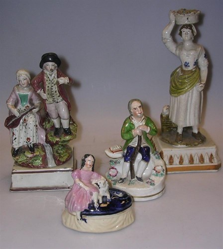 Lot 17 - Four various mid 19th century Staffordshire groups