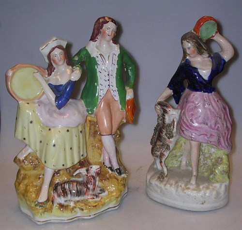 Lot 35 - Two early Victorian Staffordshire groups festuring Esmeralda
